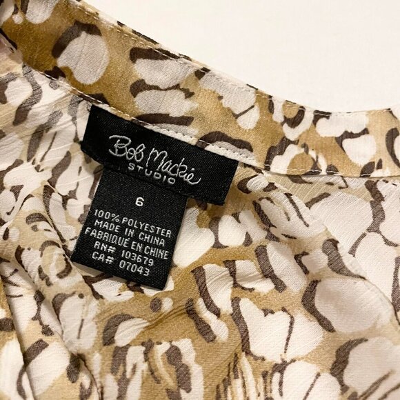 Bob Mackie Leopard Print w Built in Tank Top Womans Size 6 - Picture 3 of 16
